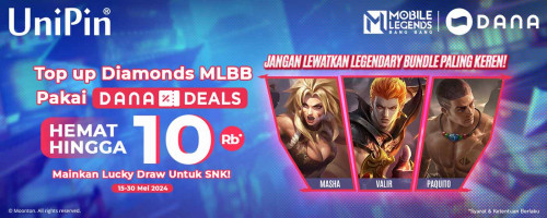 Mainkan Lucky Draw Sekarang & Top Up Diamonds MLBB Pakai Voucher DANA Deals Bisa Hemat Hingga Rp 10Ribu!